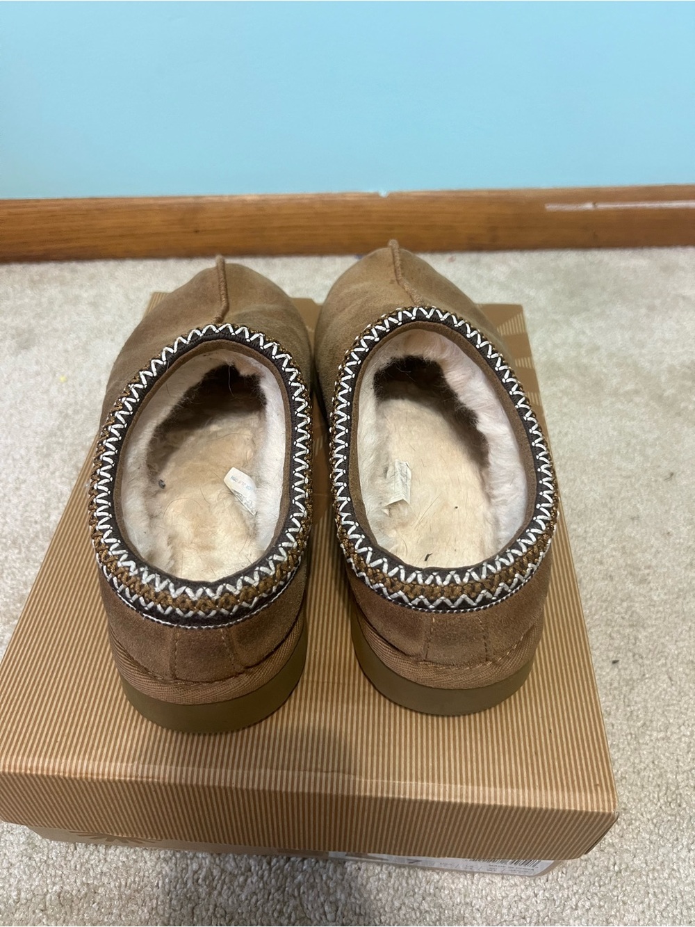 UGG Chestnut Brown Slip-On Shearling Mules - Picture 5 of 9